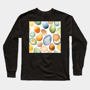 National Egg Month January - Watercolors Long Sleeve T-Shirt